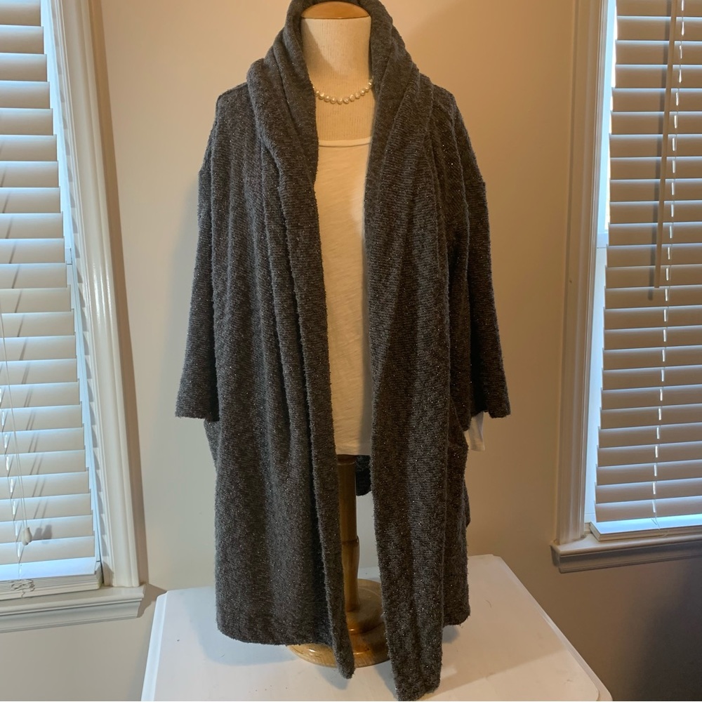 Anthropologie Saturday Sunday Hoodie Gray Cardigan